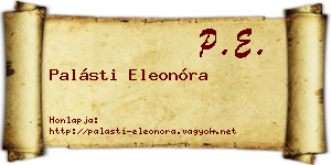 Palásti Eleonóra névjegykártya